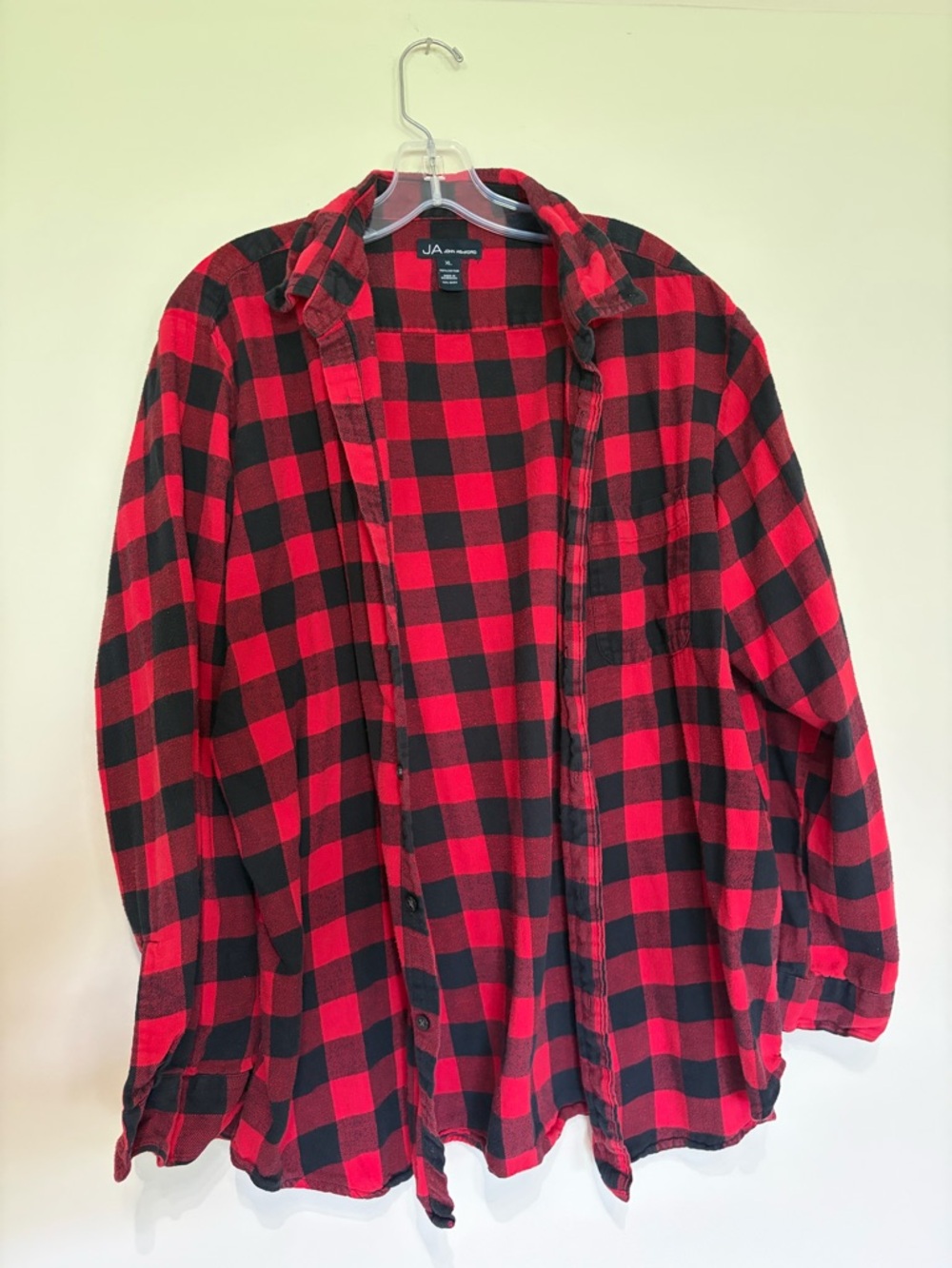 John Ashford Red and Black Buffalo Plaid Shirt Jacket